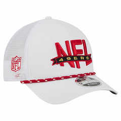 San Francisco 49ers New Era NFL 9FORTY A-Frame M-Crown Adjustable Trucker Hat - White for sale