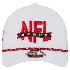 San Francisco 49ers New Era NFL 9FORTY A-Frame M-Crown Adjustable Trucker Hat - White for sale