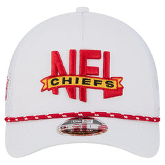 Kansas City Chiefs New Era NFL 9FORTY A-Frame M-Crown Adjustable Trucker Hat - White discount