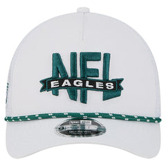 Philadelphia Eagles New Era NFL 9FORTY A-Frame M-Crown Adjustable Trucker Hat - White outlet