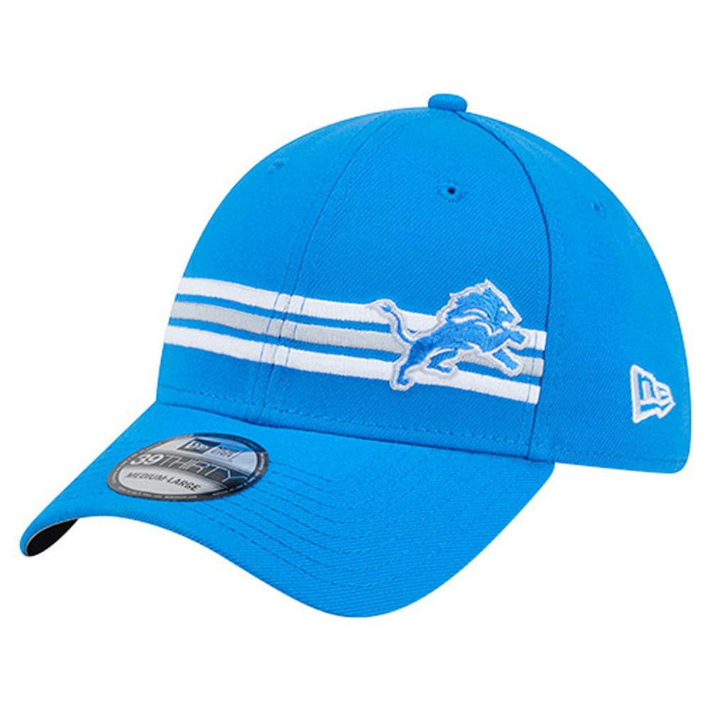 Detroit Lions New Era Stripes 39THIRTY Flex Hat - Blue outlet