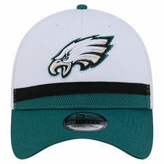 Philadelphia Eagles New Era Dashmark Rays 39THIRTY Flex Hat - White/Midnight Green sale