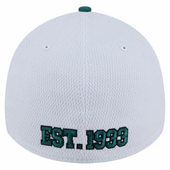 Philadelphia Eagles New Era Dashmark Rays 39THIRTY Flex Hat - White/Midnight Green sale