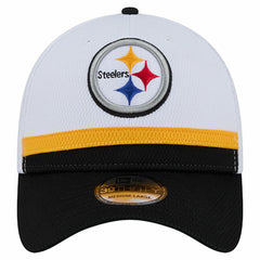 Pittsburgh Steelers New Era Dashmark Rays 39THIRTY Flex Hat - White/Black for sale