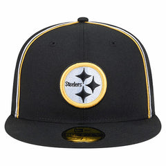 Pittsburgh Steelers New Era Soutache 59FIFTY Fitted Hat - Black discount