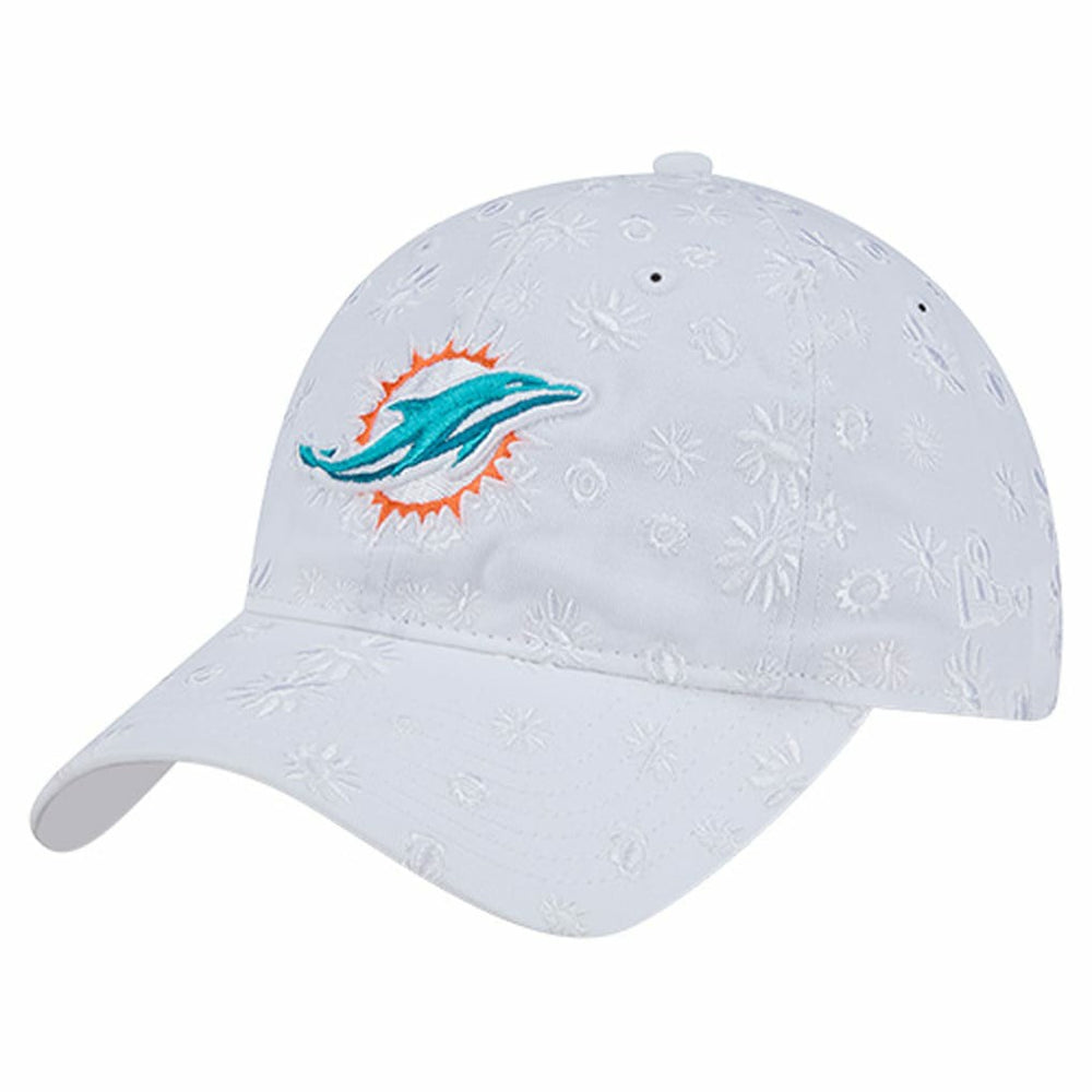 Miami Dolphins New Era Women's Floral 9TWENTY Adjustable Hat - White outlet