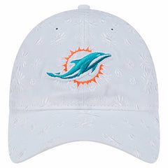 Miami Dolphins New Era Women's Floral 9TWENTY Adjustable Hat - White outlet