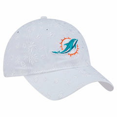 Miami Dolphins New Era Women's Floral 9TWENTY Adjustable Hat - White outlet