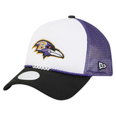 Baltimore Ravens New Era Women's Friendship Bracelet 9FORTY Adjustable Hat - White/Black on sale