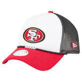 San Francisco 49ers New Era Women's Friendship Bracelet 9FORTY Adjustable Hat - White/Scarlet cheap