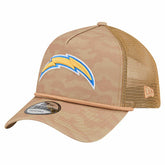 Los Angeles Chargers New Era Wheat Camo 9FORTY Adjustable Hat - Tan for sale