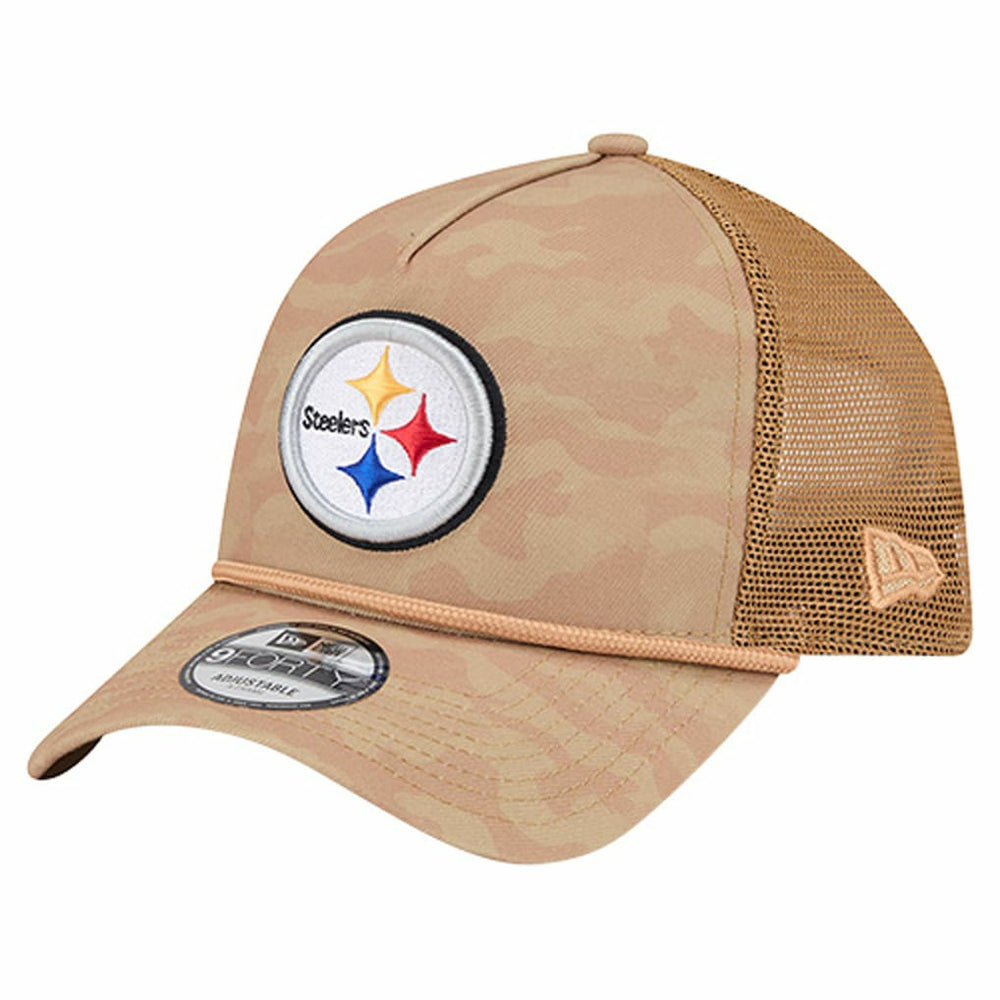 Pittsburgh Steelers New Era Wheat Camo 9FORTY Adjustable Hat - Tan sale