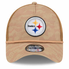 Pittsburgh Steelers New Era Wheat Camo 9FORTY Adjustable Hat - Tan sale