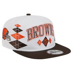 Cleveland Browns New Era Argyle 19TWENTY Adjustable Hat - White cheap