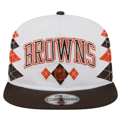 Cleveland Browns New Era Argyle 19TWENTY Adjustable Hat - White cheap