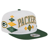 Green Bay Packers New Era Argyle 19TWENTY Adjustable Hat - White cheap
