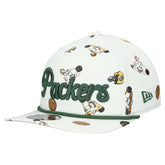 Green Bay Packers New Era Team Cheer 19TWENTY Snapback Hat - White online