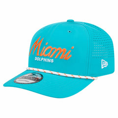 Miami Dolphins New Era Script 9SEVENTY Adjustable Hat - Aqua on sale