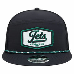 New York Jets New Era Ripstop Patch 9FIFTY Split Panel Snapback Hat - Black for sale