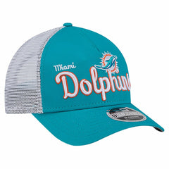 Miami Dolphins New Era Side Lines 9FORTY Adjustable Hat - Aqua outlet