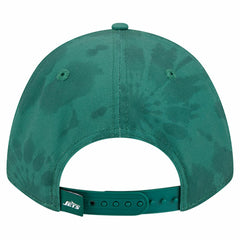 New York Jets New Era Tie Dye Fade 9Forty M-Crown A-Frame Adjustable Hat - Green on sale