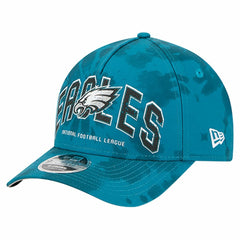 Philadelphia Eagles New Era Tie Dye Fade 9Forty M-Crown A-Frame Adjustable Hat - Midnight Green on sale