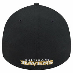Baltimore Ravens New Era Overlap Logo 39THIRTY Stretch Fit Hat - Black cheap