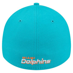 Miami Dolphins New Era Overlap Logo 39THIRTY Stretch Fit Hat - Aqua discount