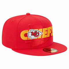 Kansas City Chiefs New Era Overlap Wordmark 59FIFTY Fitted Hat - Red for sale