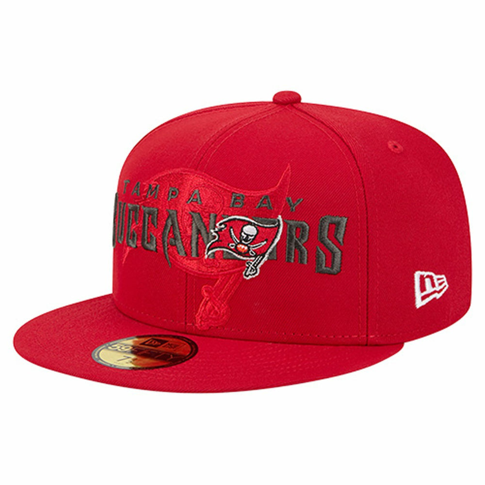 Tampa Bay Buccaneers New Era Overlap Wordmark 59FIFTY Fitted Hat - Red online