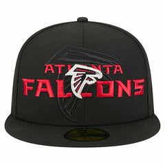 Atlanta Falcons New Era Overlap Wordmark 59FIFTY Fitted Hat - Black on sale