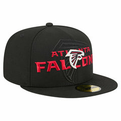 Atlanta Falcons New Era Overlap Wordmark 59FIFTY Fitted Hat - Black on sale