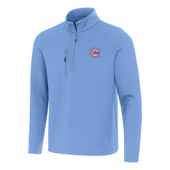 Chicago Cubs Antigua Alternate Logo Insider Quarter-Zip Pullover Powder Blue