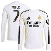 Vini Jr. Real Madrid 2025/26 Home Long Sleeve Jersey Discount - White