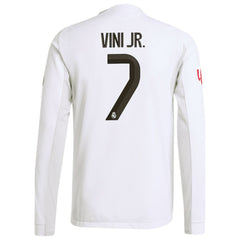 Vini Jr. Real Madrid 2025/26 Home Long Sleeve Jersey Discount - White