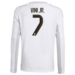 Vini Jr. Real Madrid Youth 2025/26 Home Replica Long Sleeve Jersey - White discount
