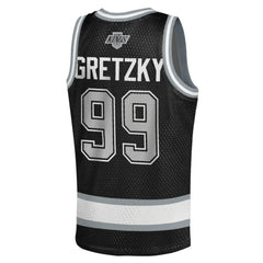 Wayne Gretzky Los Angeles Kings Mitchell & Ness Youth Maxxed Out Fashion Basketball Jersey - Black Jerseys