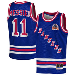 Mark Messier New York Rangers Mitchell & Ness Youth Maxxed Out Fashion Basketball Jersey - Blue Jerseys