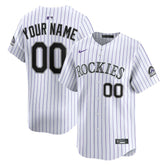 Colorado Rockies Youth Home Custom Limited Jersey White