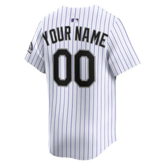 Colorado Rockies Youth Home Custom Limited Jersey White