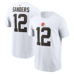 Shedeur Sanders Cleveland Browns 2025 NFL Draft Name & Number T-Shirt - White outlet