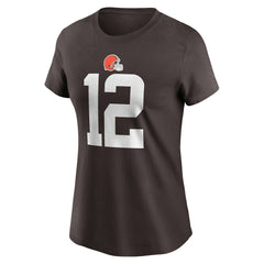 Shedeur Sanders Cleveland Browns Women's 2025 NFL Draft Name & Number T-Shirt - Brown discount
