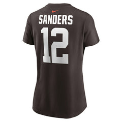 Shedeur Sanders Cleveland Browns Women's 2025 NFL Draft Name & Number T-Shirt - Brown discount