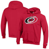 Carolina Hurricanes Champion Primary Logo 1-Hit Pullover Hoodie - Red Hoodies