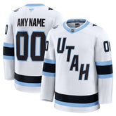 Utah Mammoth Fanatics Away Premium Custom Jersey - White Jerseys