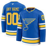 St. Louis Blues Fanatics Home Premium Custom Jersey - Blue Jerseys