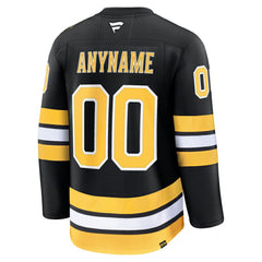Boston Bruins Fanatics Home Premium Custom Jersey - Black Jerseys