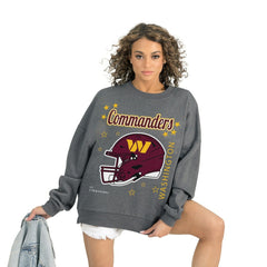 Washington Commanders Gameday Couture Women's Ready to Rumble Premium Fleece Pullover Sweatshirt - Gray discount