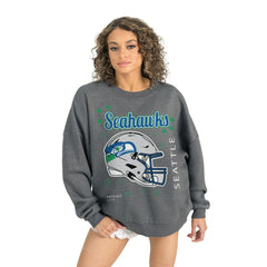 Seattle Seahawks Gameday Couture Women's Ready to Rumble Premium Fleece Pullover Sweatshirt - Gray sale