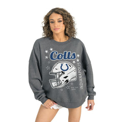 Indianapolis Colts Gameday Couture Women's Ready to Rumble Premium Fleece Pullover Sweatshirt - Gray cheap